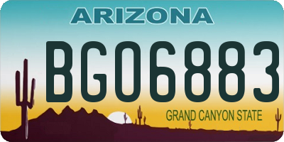 AZ license plate BGO6883