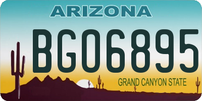 AZ license plate BGO6895