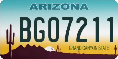 AZ license plate BGO7211