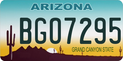 AZ license plate BGO7295