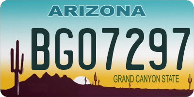 AZ license plate BGO7297