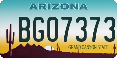 AZ license plate BGO7373