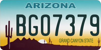 AZ license plate BGO7379