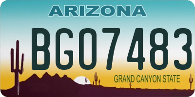 AZ license plate BGO7483