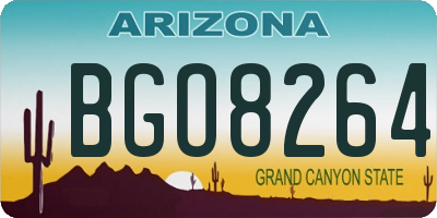 AZ license plate BGO8264