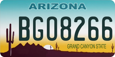 AZ license plate BGO8266