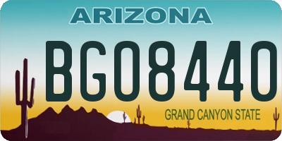 AZ license plate BGO8440