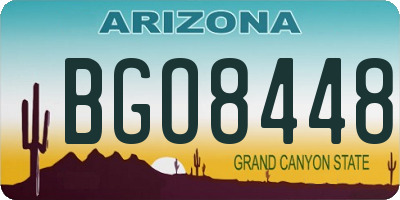 AZ license plate BGO8448