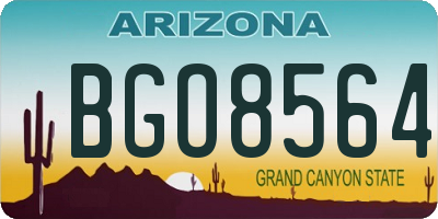AZ license plate BGO8564