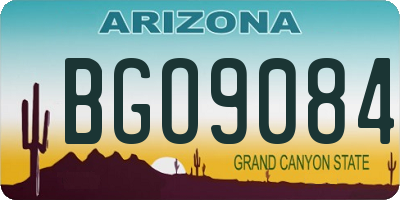 AZ license plate BGO9084