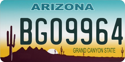 AZ license plate BGO9964