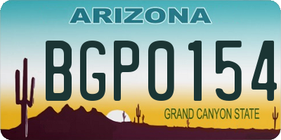 AZ license plate BGP0154