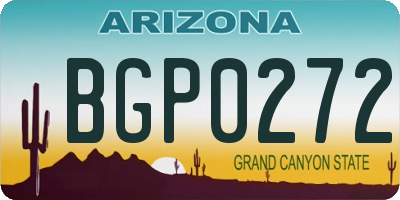 AZ license plate BGP0272
