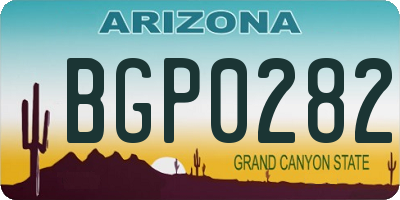 AZ license plate BGP0282