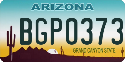 AZ license plate BGP0373