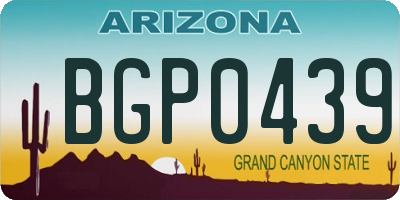 AZ license plate BGP0439