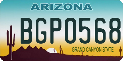 AZ license plate BGP0568