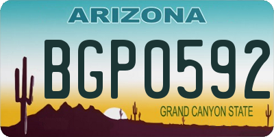 AZ license plate BGP0592
