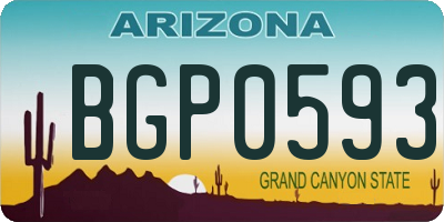 AZ license plate BGP0593