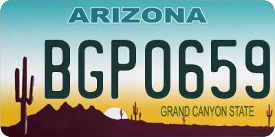 AZ license plate BGP0659