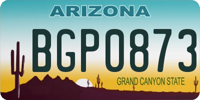 AZ license plate BGP0873
