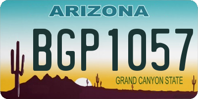 AZ license plate BGP1057