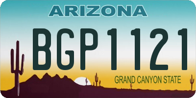 AZ license plate BGP1121