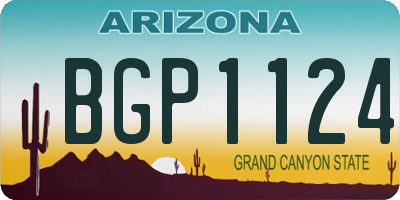 AZ license plate BGP1124