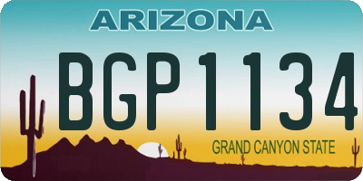 AZ license plate BGP1134