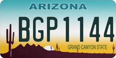 AZ license plate BGP1144