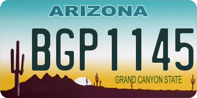 AZ license plate BGP1145