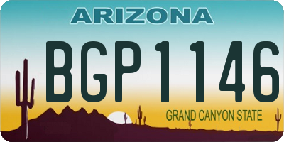 AZ license plate BGP1146