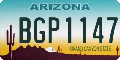 AZ license plate BGP1147
