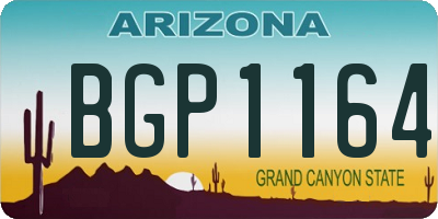 AZ license plate BGP1164