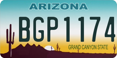 AZ license plate BGP1174