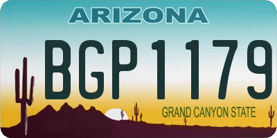 AZ license plate BGP1179
