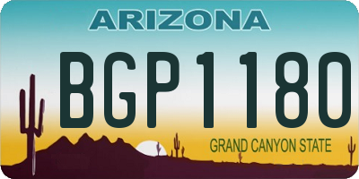 AZ license plate BGP1180