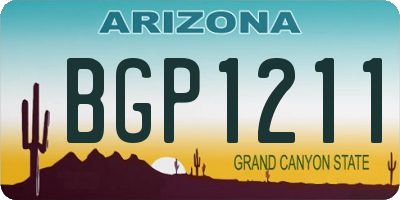AZ license plate BGP1211