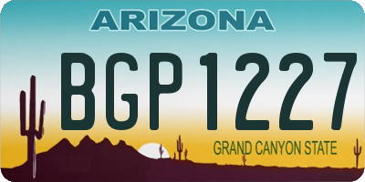 AZ license plate BGP1227