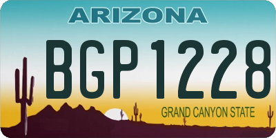 AZ license plate BGP1228