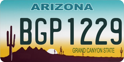 AZ license plate BGP1229