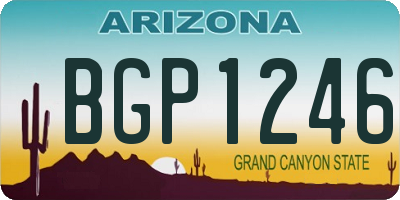AZ license plate BGP1246