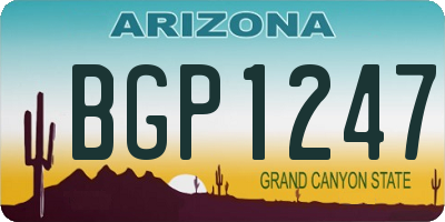 AZ license plate BGP1247
