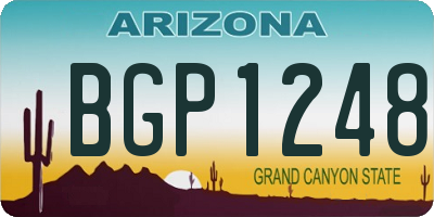 AZ license plate BGP1248