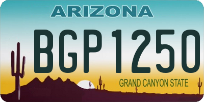 AZ license plate BGP1250