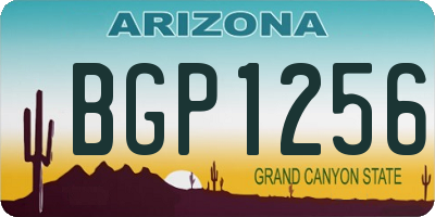 AZ license plate BGP1256