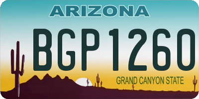 AZ license plate BGP1260