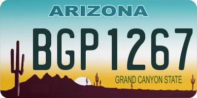 AZ license plate BGP1267
