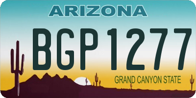 AZ license plate BGP1277