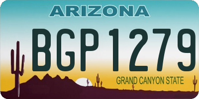 AZ license plate BGP1279